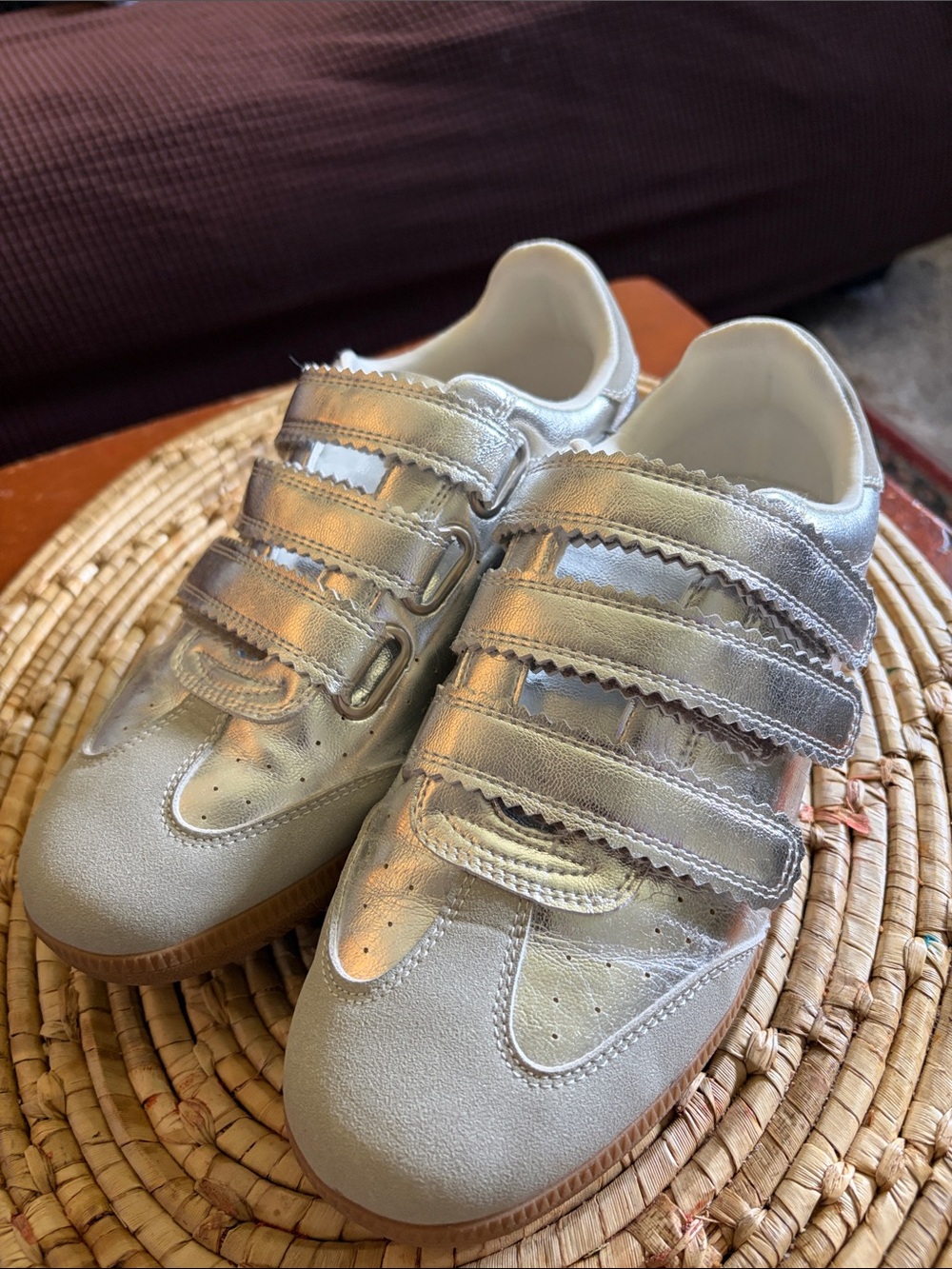 Project Cloud Metallic Silver Velcro Sneakers